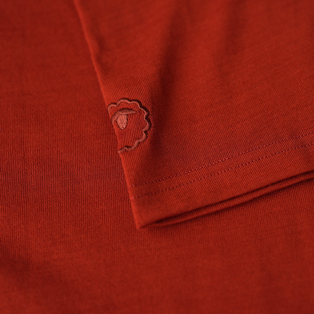 Isobaa | Mens IsoSoft 180 Short Sleeve Crew (Burnt Orange) | Performance-driven Merino short-sleeved top.