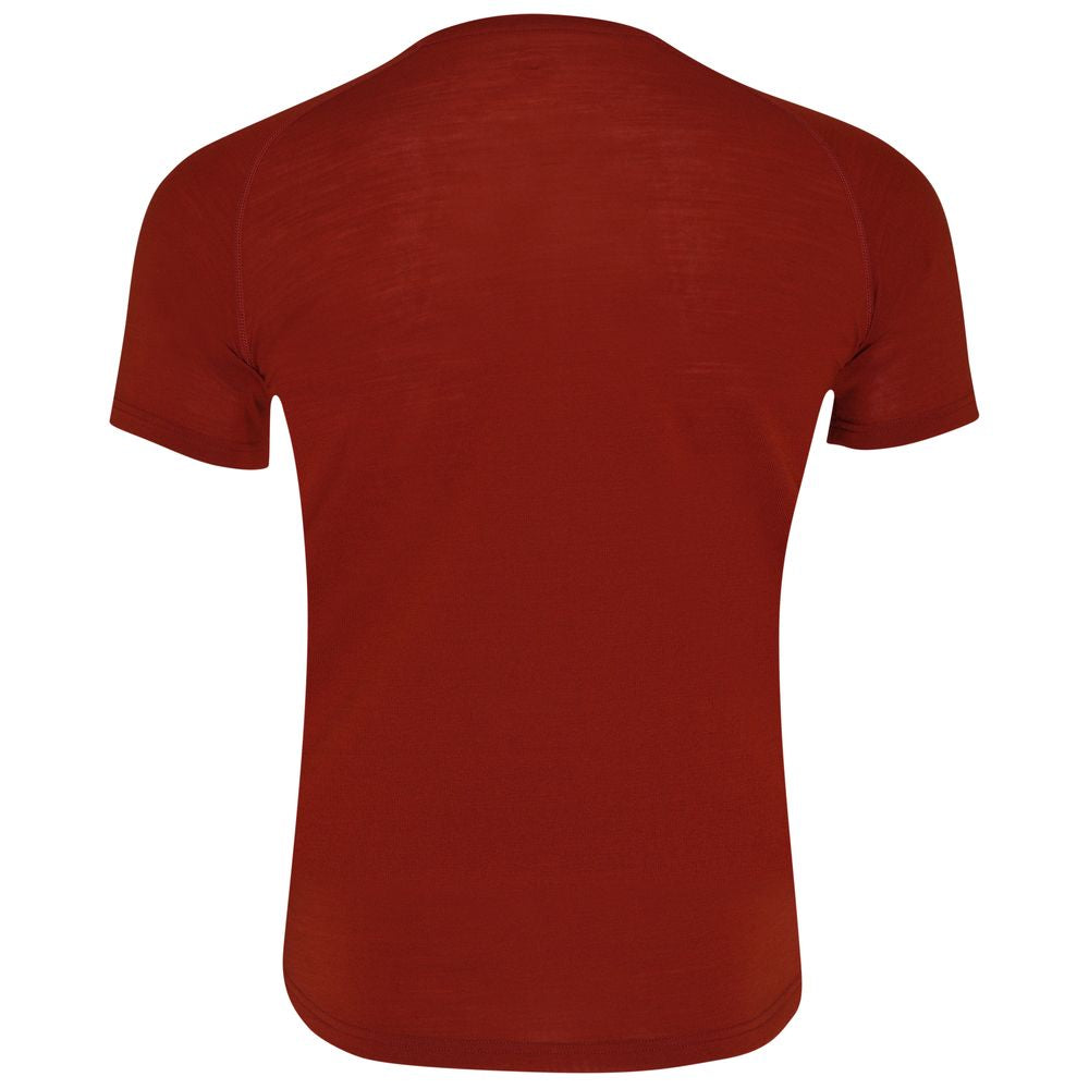 Isobaa | Mens IsoSoft 180 Short Sleeve Crew (Burnt Orange) | Performance-driven Merino short-sleeved top.