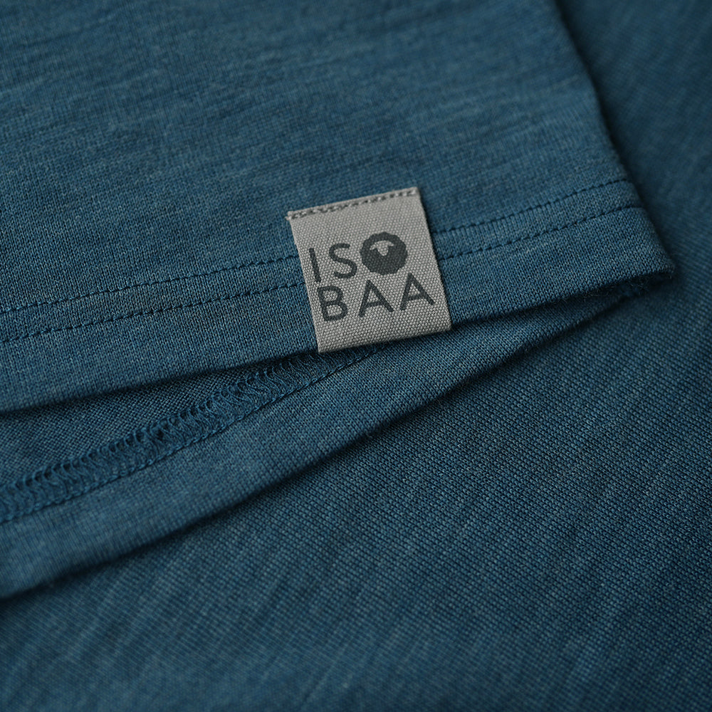 Isobaa | Mens IsoSoft 180 Short Sleeve Crew (Teal) | Performance-driven Merino short-sleeved top.