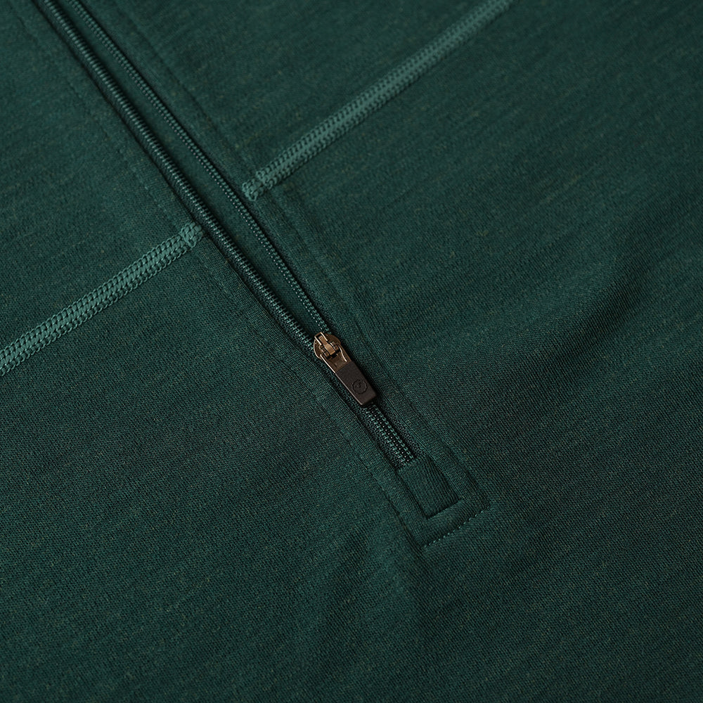 Isobaa | Mens IsoSoft 240 Zip Neck (Emerald) | Gear up for the outdoors with Isobaa's ultimate Merino zip top.