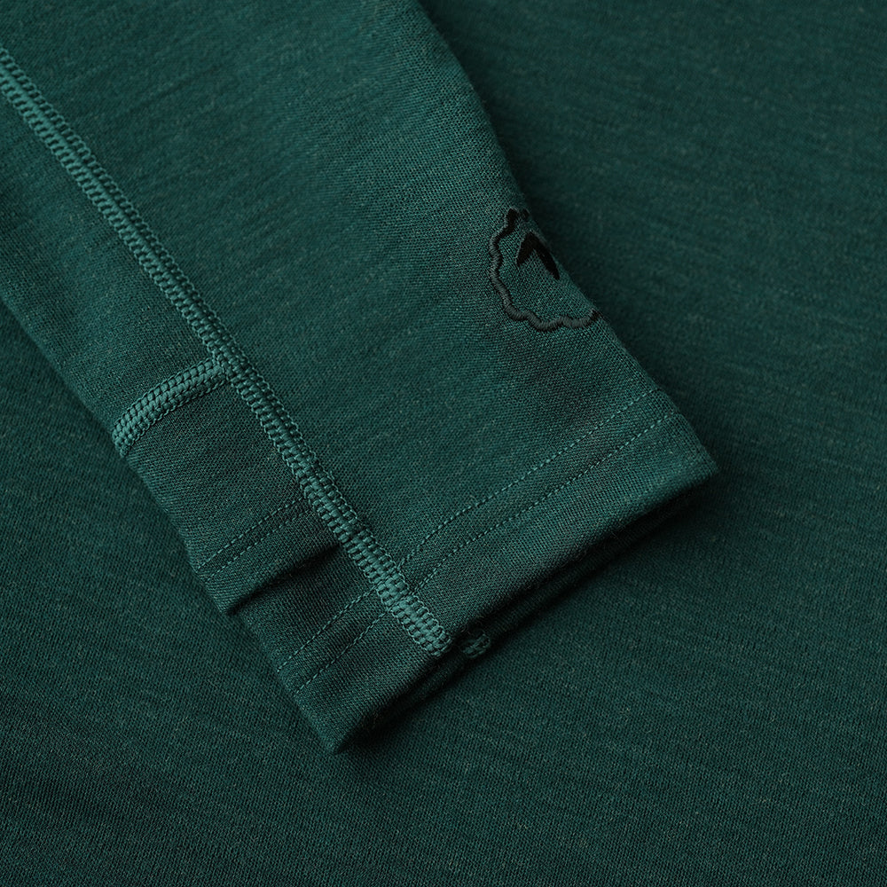 Isobaa | Mens IsoSoft 240 Zip Neck (Emerald) | Gear up for the outdoors with Isobaa's ultimate Merino zip top.