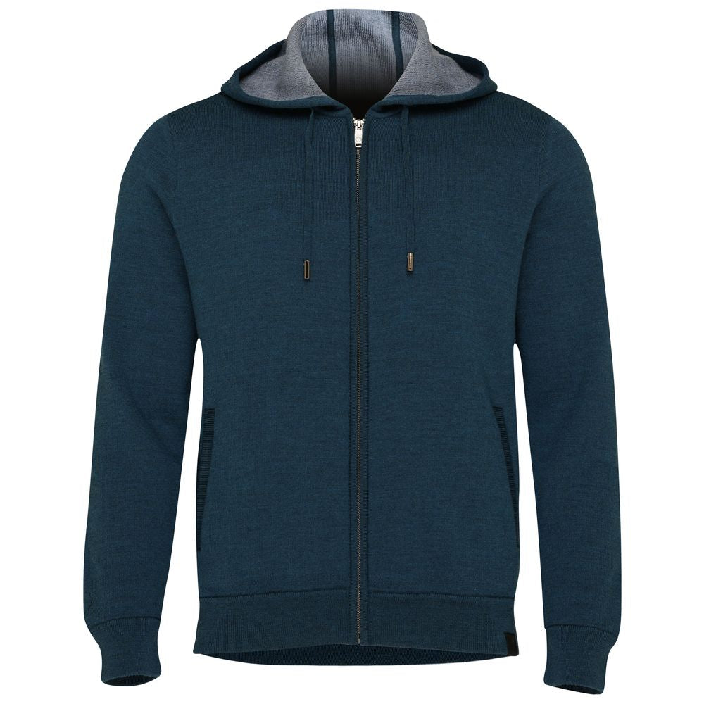 Isobaa | Mens LUX Hoodie (Petrol/Sky) | Discover the pinnacle of comfort with Isobaa's 100% Merino double-knit hoodie.