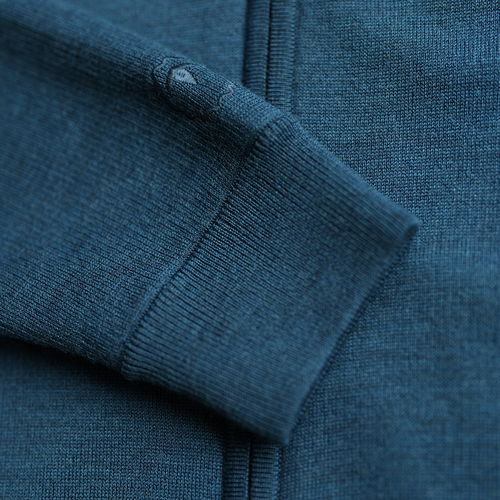 Isobaa | Mens LUX Hoodie (Petrol/Sky) | Discover the pinnacle of comfort with Isobaa's 100% Merino double-knit hoodie.