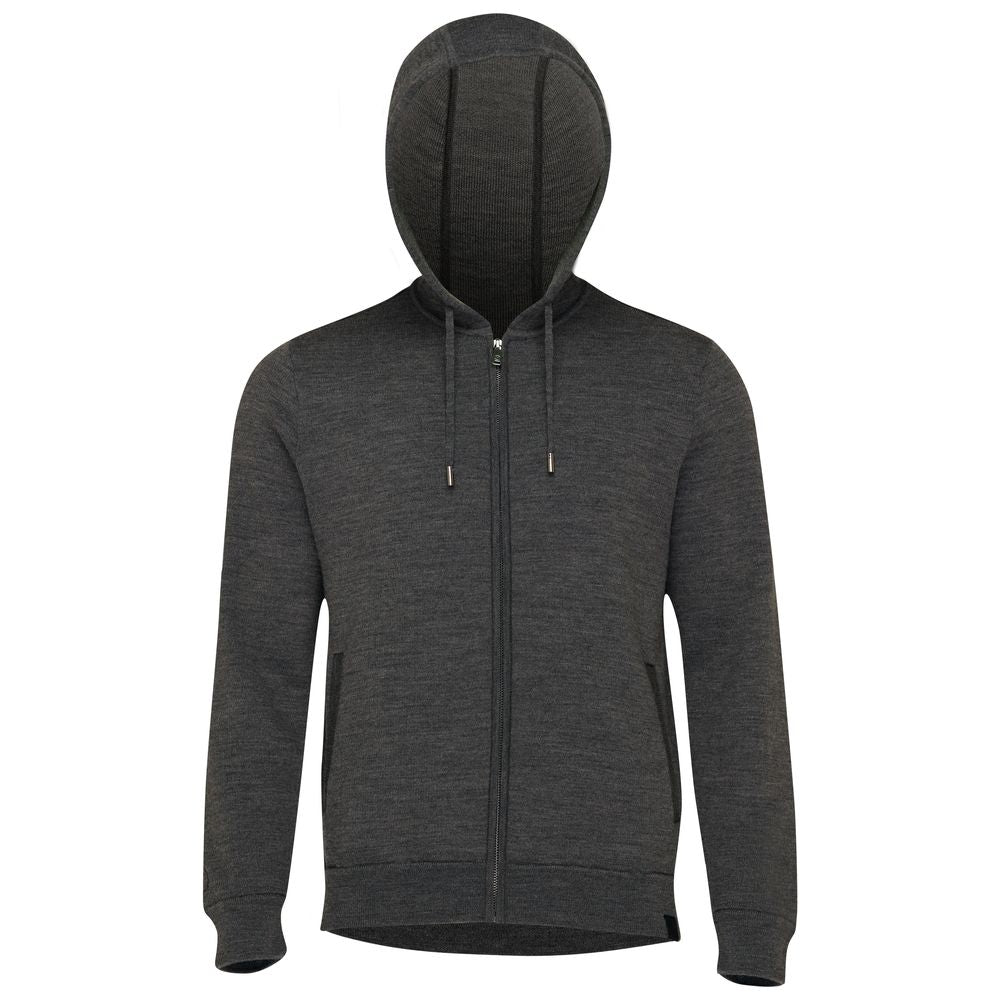 Isobaa | Mens LUX Hoodie (Smoke/Charcoal) | Discover the pinnacle of comfort with Isobaa's 100% Merino double-knit hoodie.