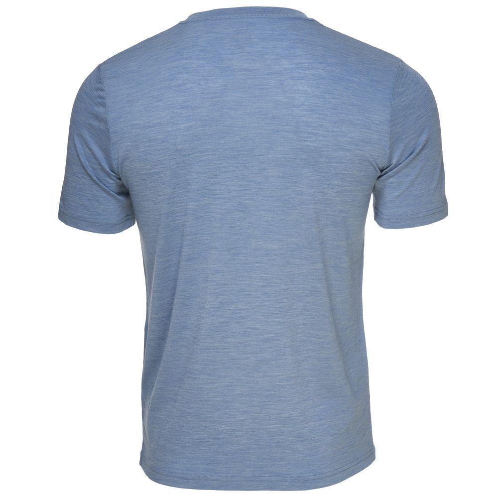 Isobaa | Mens Merino 150 Emblem Tee (Sky) | Conquer trails and city streets in comfort with Isobaa's superfine Merino T-Shirt.