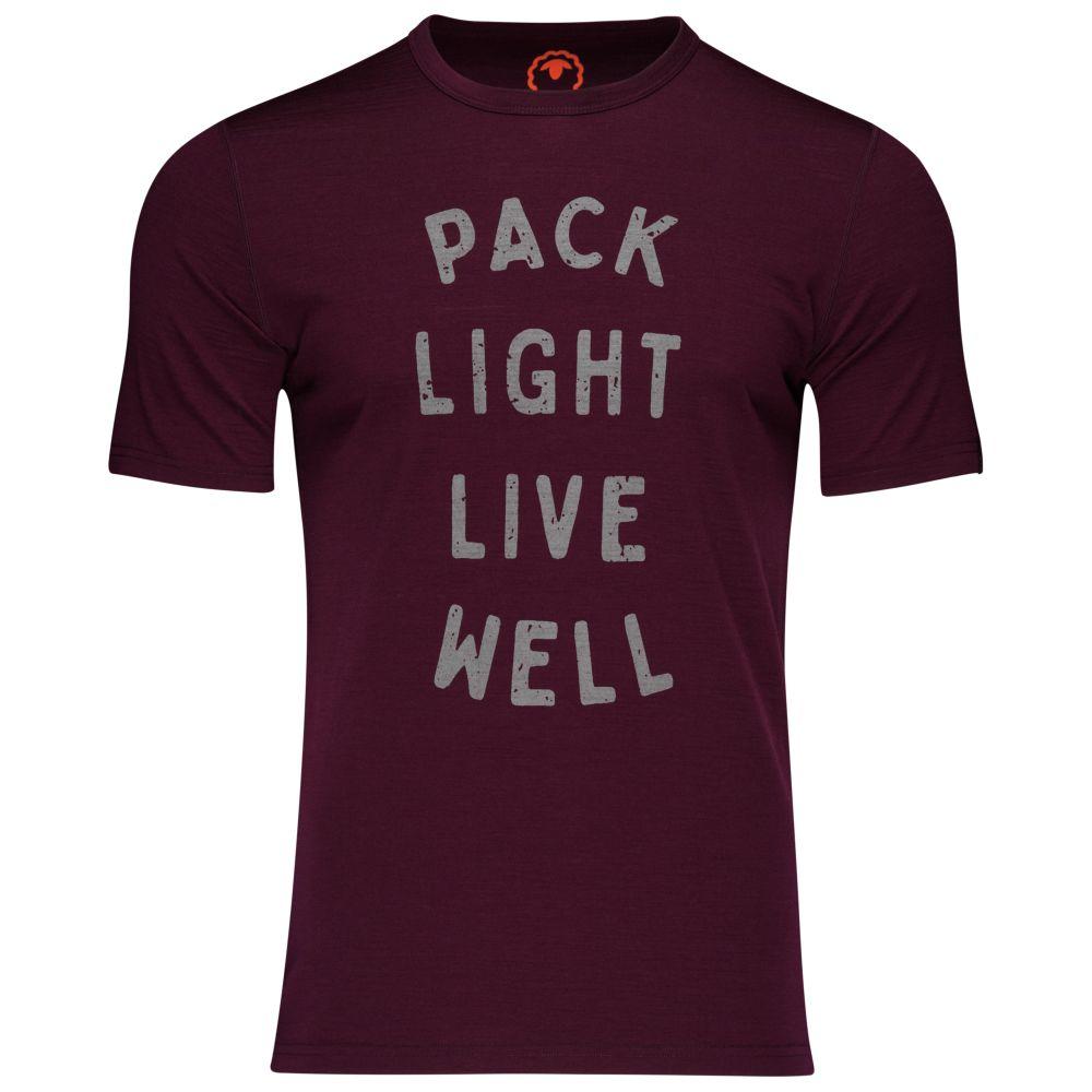 Isobaa | Mens Merino 150 Pack Light Tee (Wine) | Gear up for everyday adventures and outdoor pursuits with Isobaa's soft superfine Merino Tee.