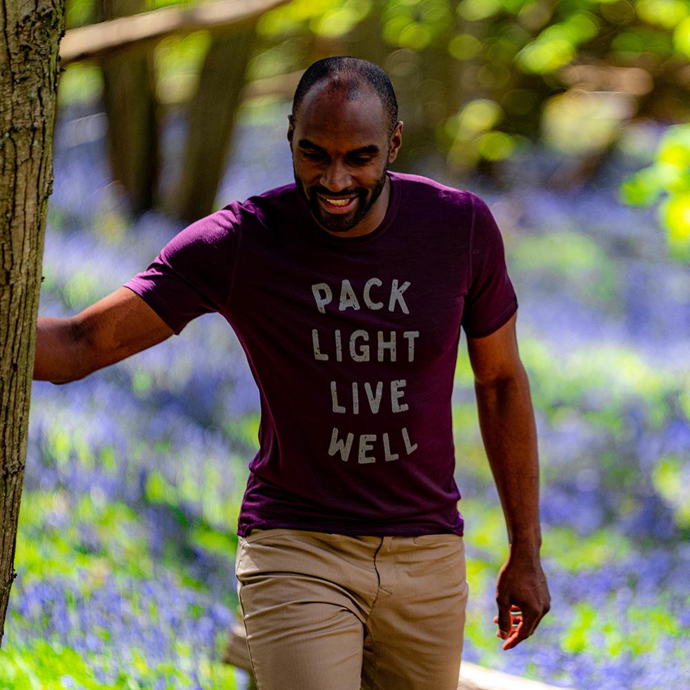 Isobaa | Mens Merino 150 Pack Light Tee (Wine) | Gear up for everyday adventures and outdoor pursuits with Isobaa's soft superfine Merino Tee.