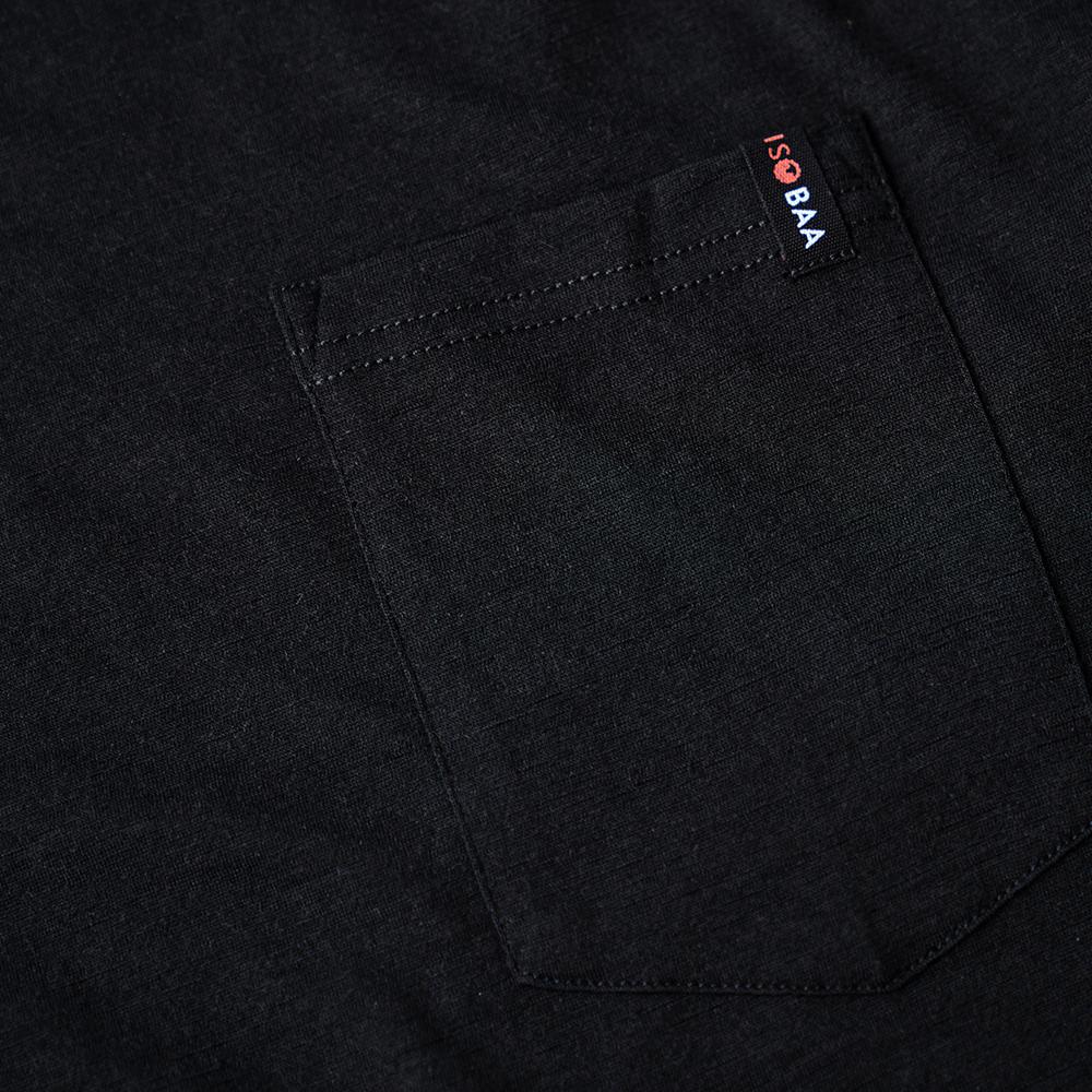 Isobaa Mens Merino 150 Pocket Tee (Black)