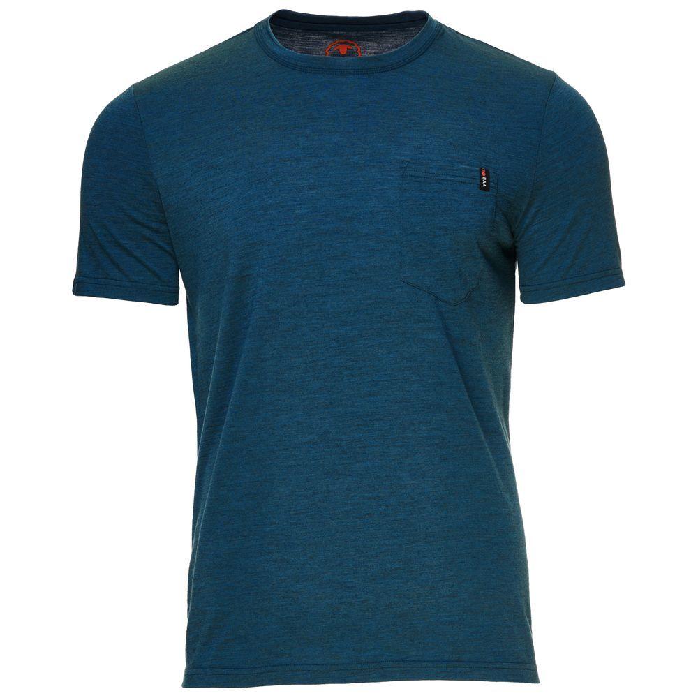 Isobaa | Mens Merino 150 Pocket Tee (Petrol) | Gear up for outdoor adventure with Isobaa's superfine Merino Tee – a perfect blend of comfort, practicality, and sustainable design.