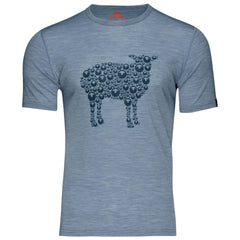 Mens Merino 150 Sheep Tee (Sky)