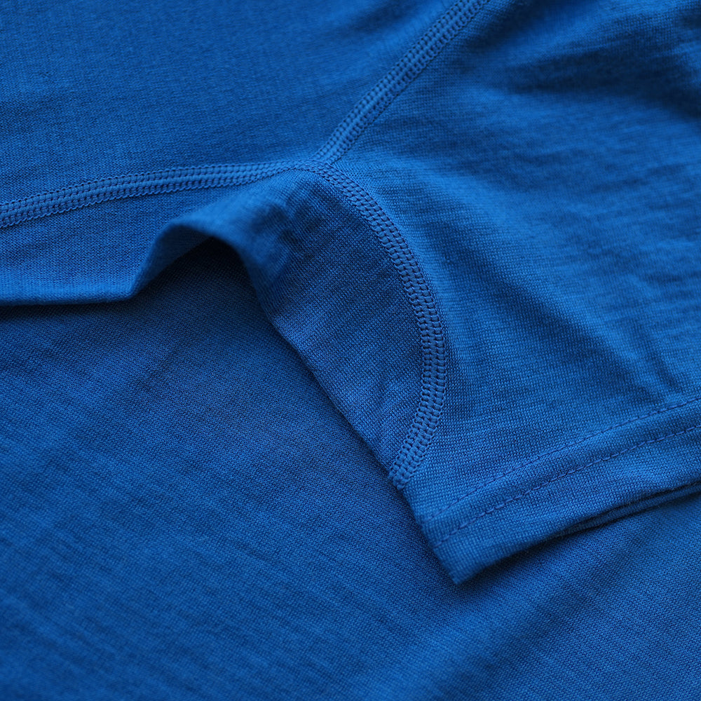 Isobaa | Mens Merino 150 Short Sleeve Crew (Blue) | Gear up for performance and comfort with Isobaa's technical Merino short-sleeved top.