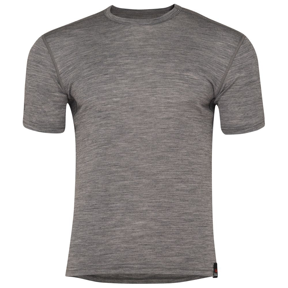Isobaa | Mens Merino 150 Short Sleeve Crew (Charcoal) | Gear up for performance and comfort with Isobaa's technical Merino short-sleeved top.