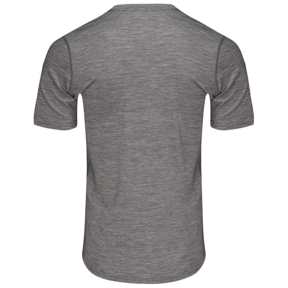 Isobaa | Mens Merino 150 V-Neck Tee (Charcoal) | Embark on new adventures with Isobaa's superfine Merino V-neck Tee.