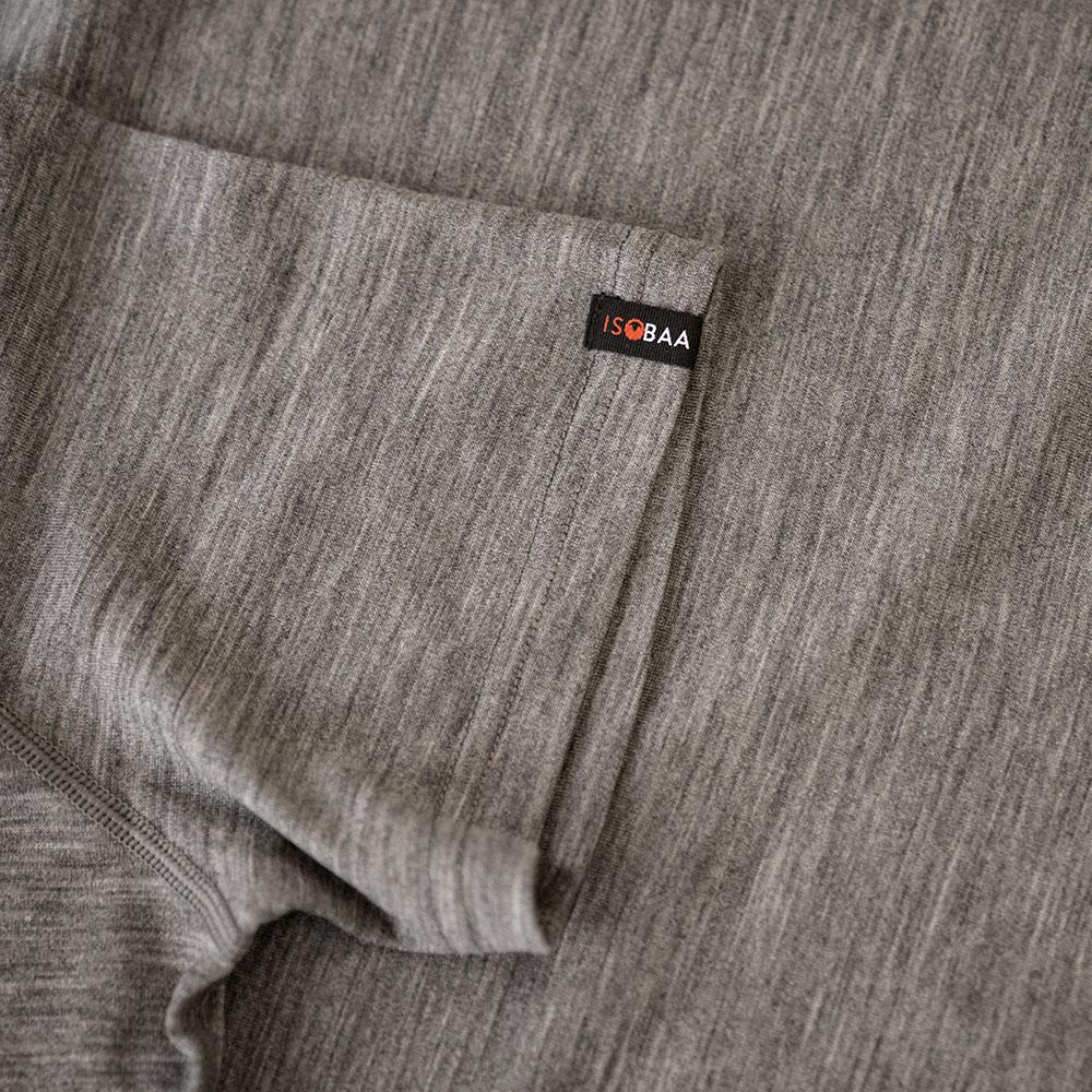 Isobaa | Mens Merino 150 V-Neck Tee (Charcoal) | Embark on new adventures with Isobaa's superfine Merino V-neck Tee.
