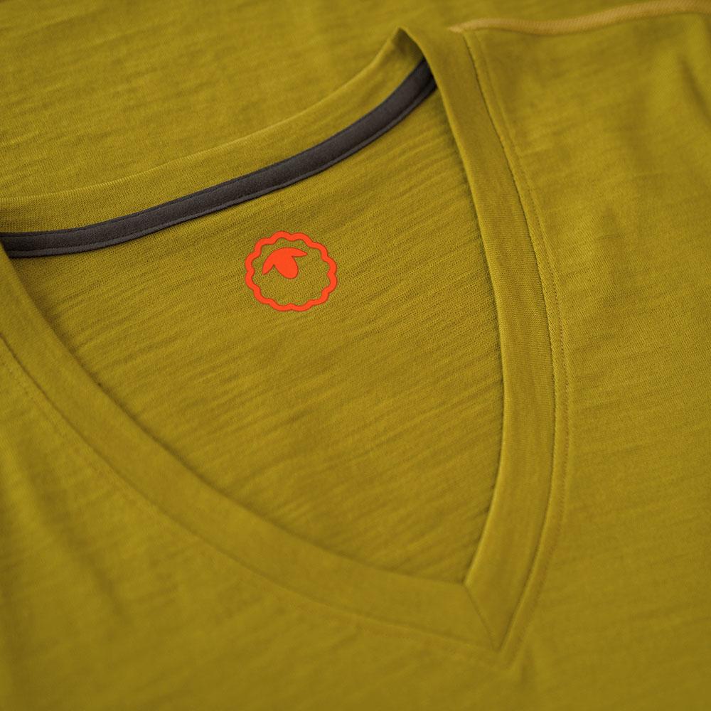Isobaa | Mens Merino 150 V-Neck Tee (Lime) | Embark on new adventures with Isobaa's superfine Merino V-neck Tee.