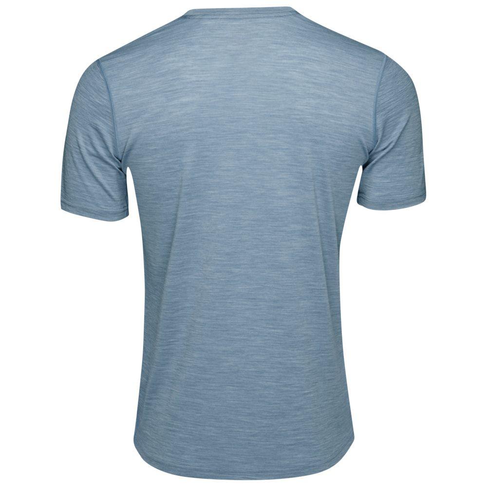 Isobaa | Mens Merino 150 V-Neck Tee (Sky) | Embark on new adventures with Isobaa's superfine Merino V-neck Tee.
