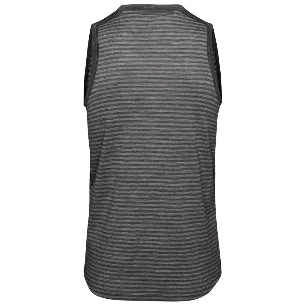 Mens Merino 150 Vest (Mini Stripe Smoke/Charcoal) | Isobaa