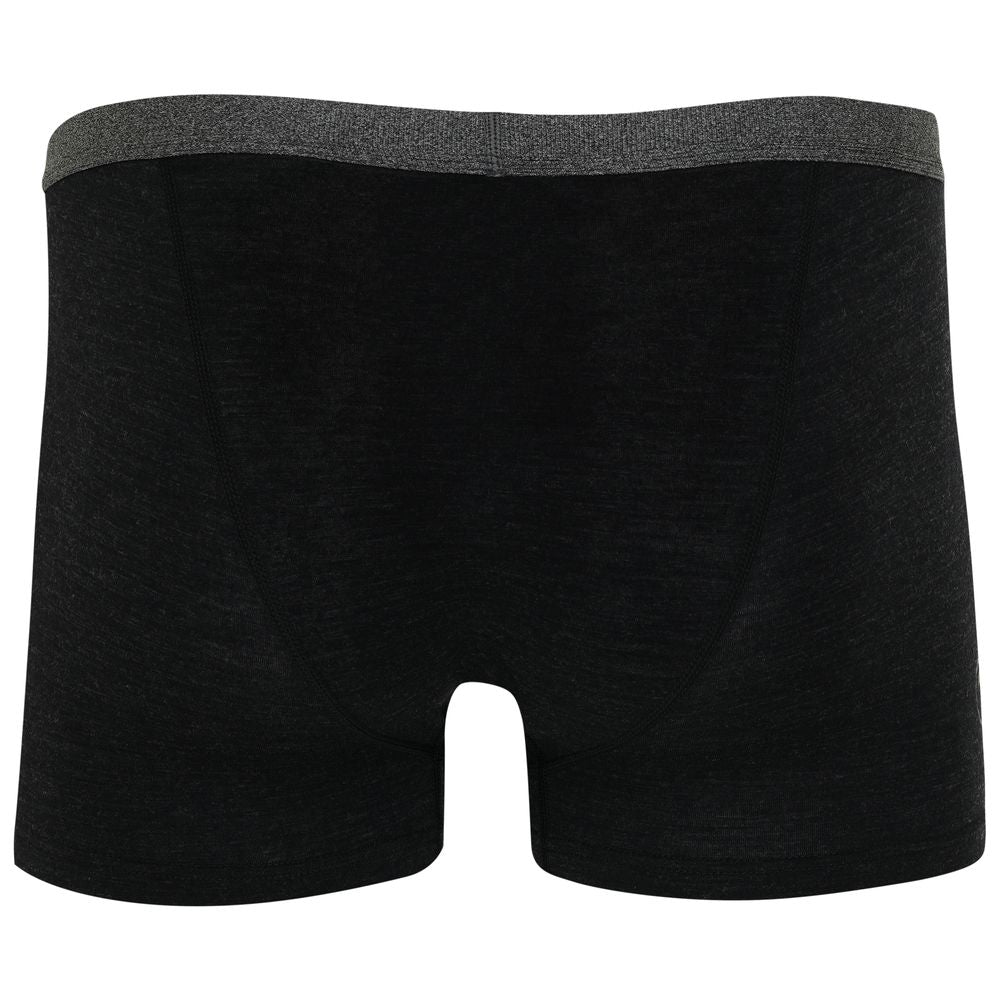 Isobaa | Mens Merino Blend 160 Fly Trunks (Black Melange) | Ultimate everyday comfort with our Fly Trunks crafted from a superfine Merino blend.
