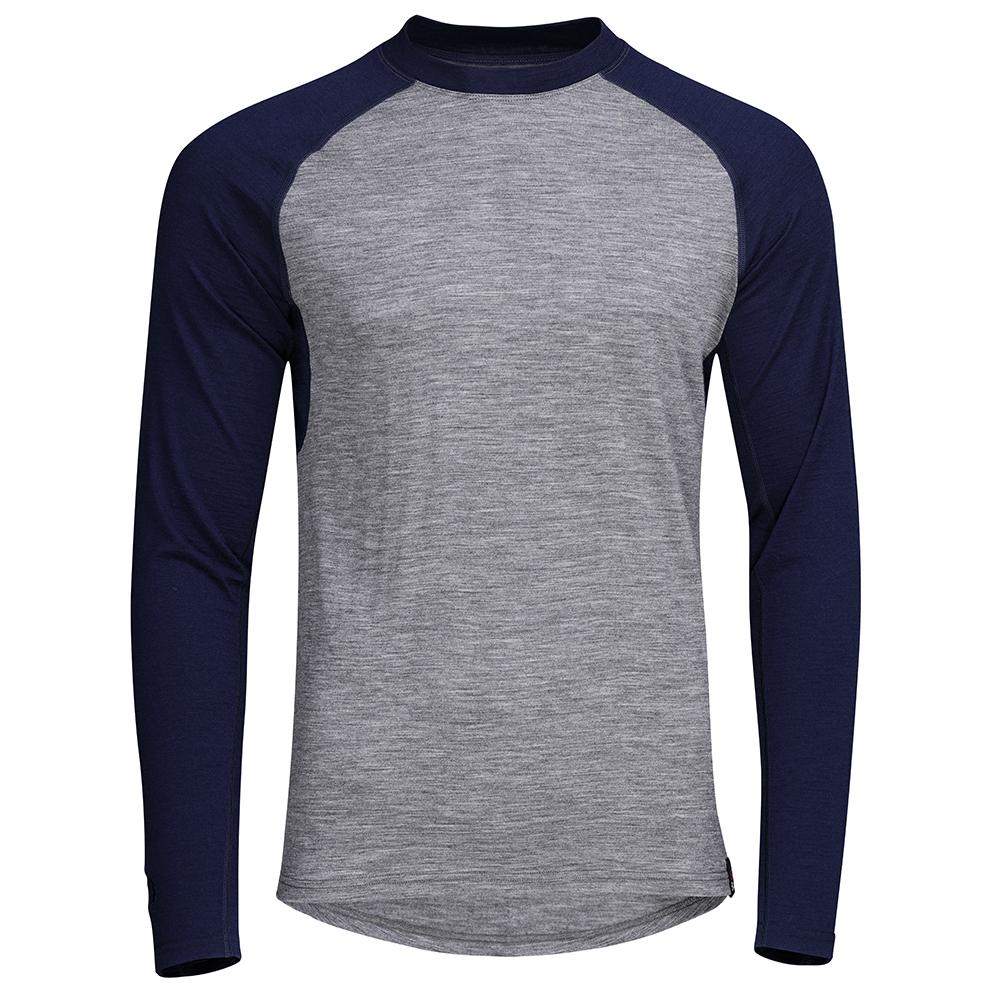 Isobaa | Mens Merino 180 Baseball Crew (Charcoal/Navy) | Experience the power of Merino wool with this ultimate outdoor base layer.