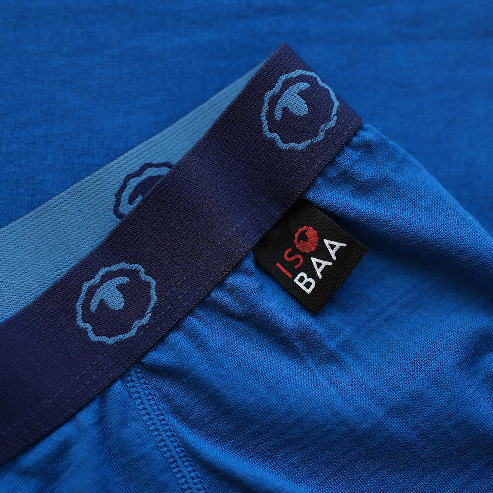 Isobaa | Mens Merino 180 Boxers (Blue) | Ditch itchy, sweaty underwear and discover the game-changing comfort of Merino wool boxers.