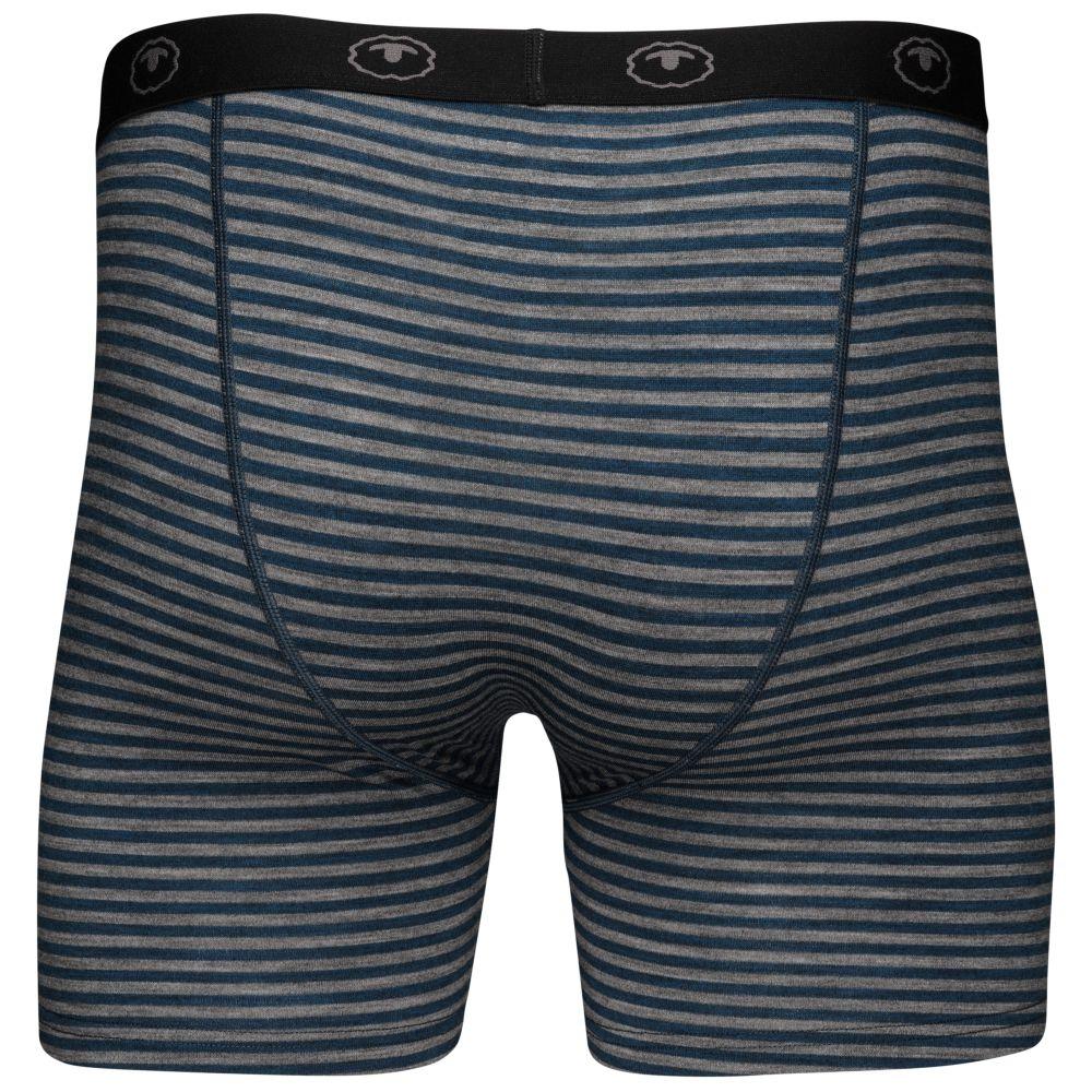 Isobaa | Mens Merino 180 Boxers (Mini Stripe Petrol/Charcoal) | Ditch itchy, sweaty underwear and discover the game-changing comfort of Merino wool boxers.