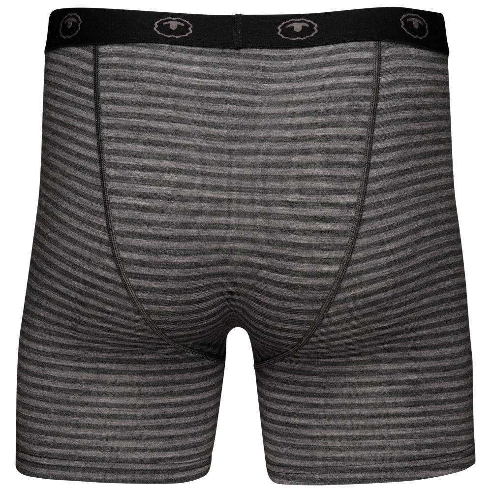 Isobaa | Mens Merino 180 Boxers (Mini Stripe Smoke/Charcoal) | Ditch itchy, sweaty underwear and discover the game-changing comfort of Merino wool boxers.