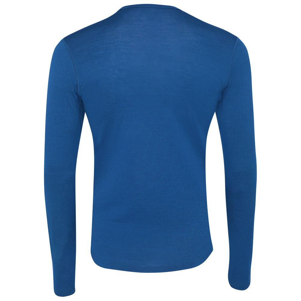 Isobaa | Mens Merino 180 Long Sleeve Crew (Blue) | Get outdoors with the ultimate Merino wool long-sleeve top.