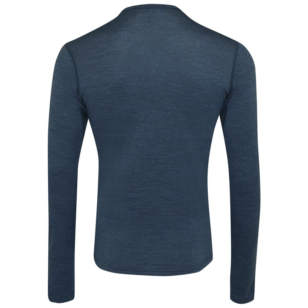 Isobaa | Mens Merino 180 Long Sleeve Crew (Denim) | Get outdoors with the ultimate Merino wool long-sleeve top.