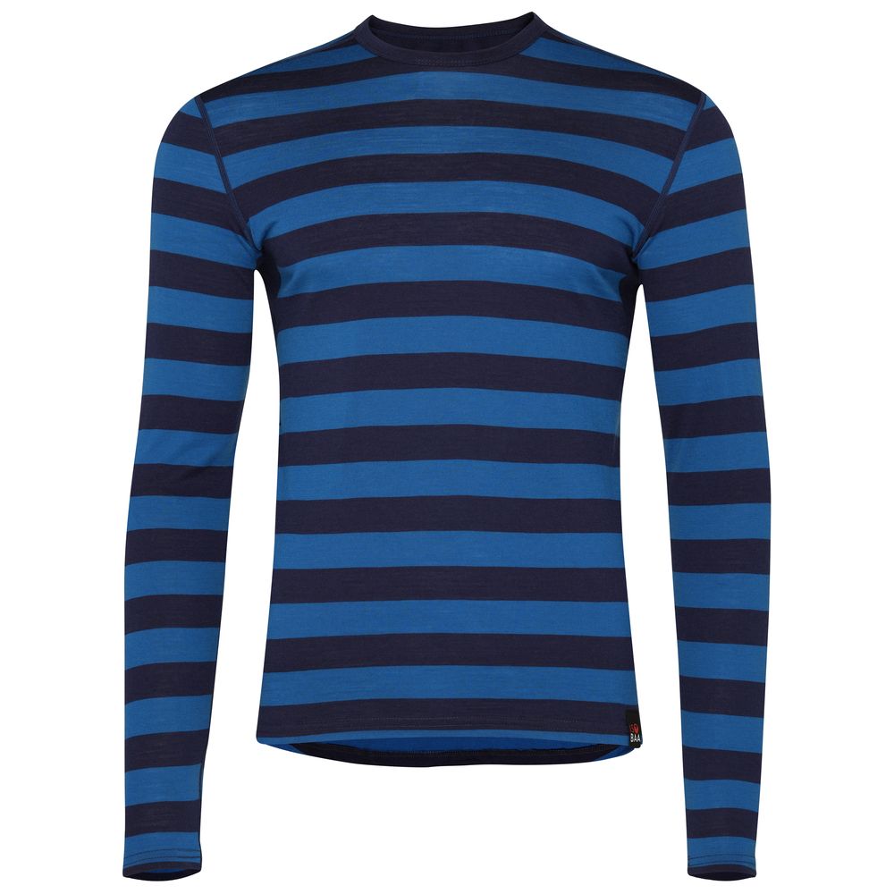 Isobaa | Mens Merino 180 Long Sleeve Crew (Navy/Blue) | Get outdoors with the ultimate Merino wool long-sleeve top.