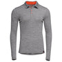 Mens Merino 200 Long Sleeve Polo Shirt (Charcoal/Orange)