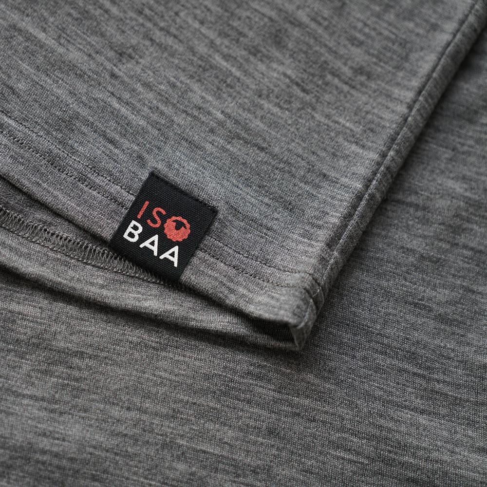 Isobaa Mens Merino 200 Long Sleeve Polo Shirt (Charcoal/Orange)