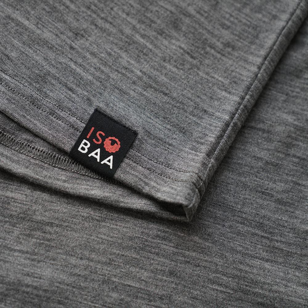 Isobaa | Mens Merino 200 Long Sleeve Polo Shirt (Charcoal/Orange) | Discover unmatched comfort with our 200gm Merino wool polo.