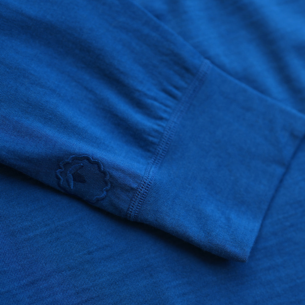 Isobaa - Mens Merino 200 Long Sleeve Zip Neck (Blue)