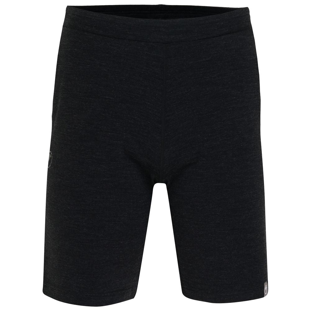 Isobaa | Mens Merino Blend 200 PJ Shorts (Black Melange) | Discover breathable comfort with our Merino blend shorts.