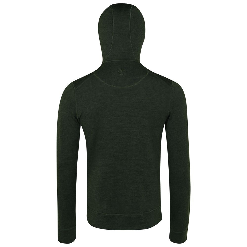 Isobaa | Mens Merino 260 Casual Hoodie (Forest) | The best in warmth and versatility: Isobaa 260gm midweight Merino wool hoodie.