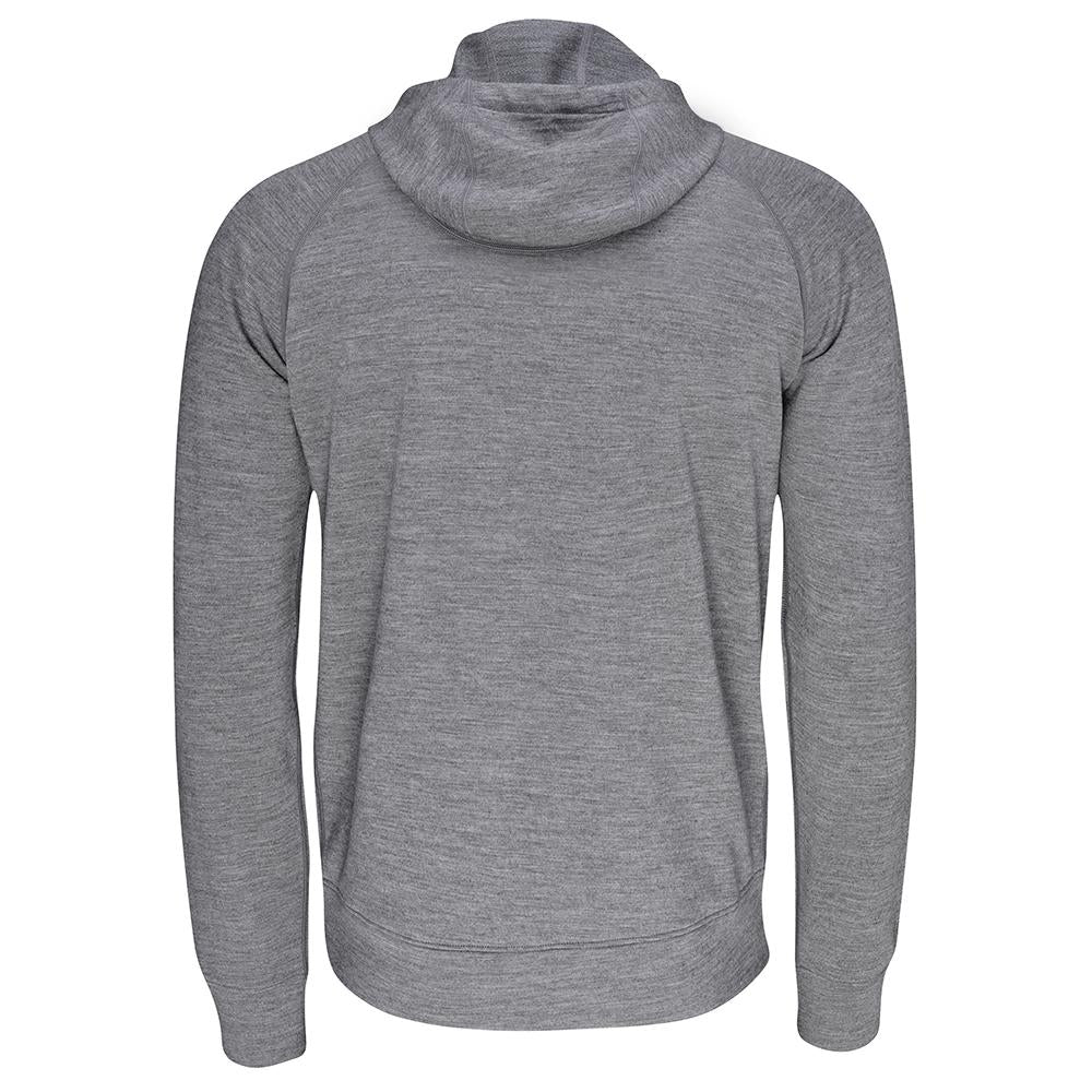 Isobaa | Mens Merino 260 Lounge Hoodie (Charcoal/Orange) | Experience the best in comfort and performance with our midweight 260gm Merino wool pullover hoodie.