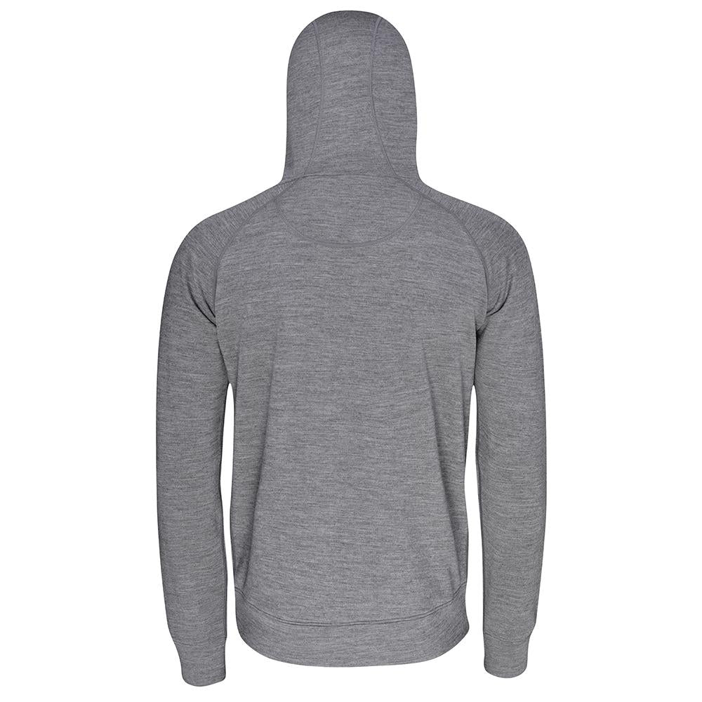 Isobaa | Mens Merino 260 Lounge Hoodie (Charcoal/Orange) | Experience the best in comfort and performance with our midweight 260gm Merino wool pullover hoodie.