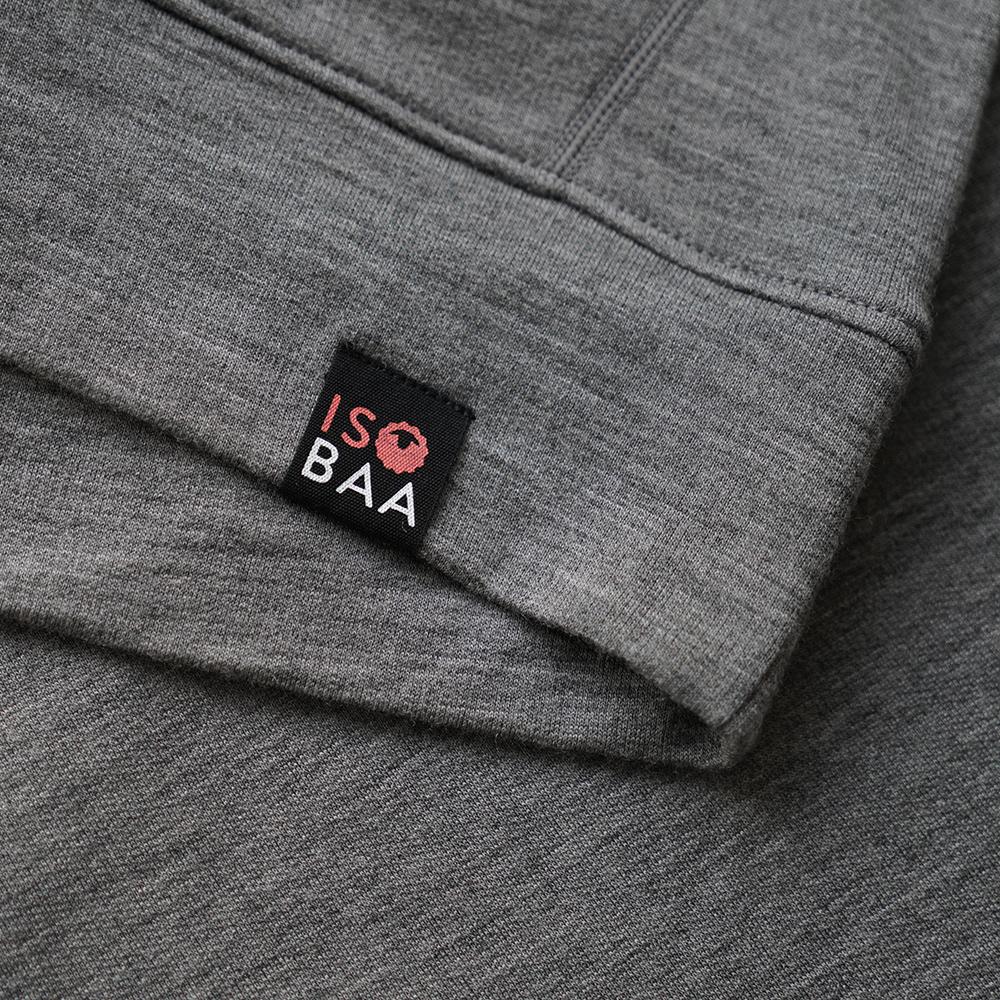 Isobaa | Mens Merino 260 Lounge Hoodie (Charcoal/Orange) | Experience the best in comfort and performance with our midweight 260gm Merino wool pullover hoodie.