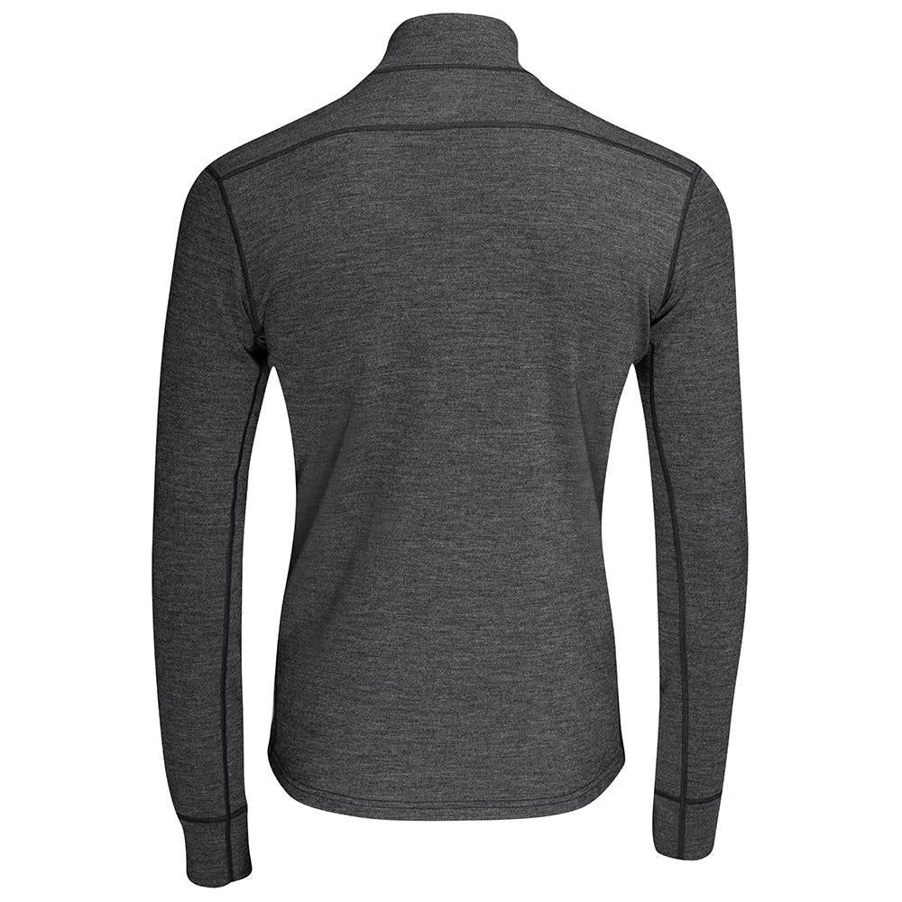 Isobaa | Mens Merino 320 Long Sleeve Half Zip (Smoke/Lime) | Conquer cold trails, blustery commutes, and unpredictable weather with the ultimate Merino wool half-zip top.