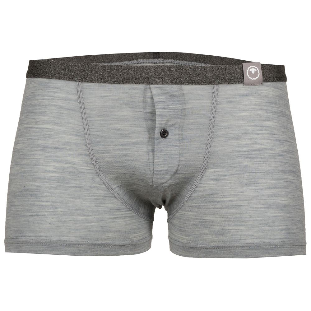 Isobaa | Mens Merino Blend 160 Fly Trunks (Cloud Melange) | Ultimate everyday comfort with our Fly Trunks crafted from a superfine Merino blend.