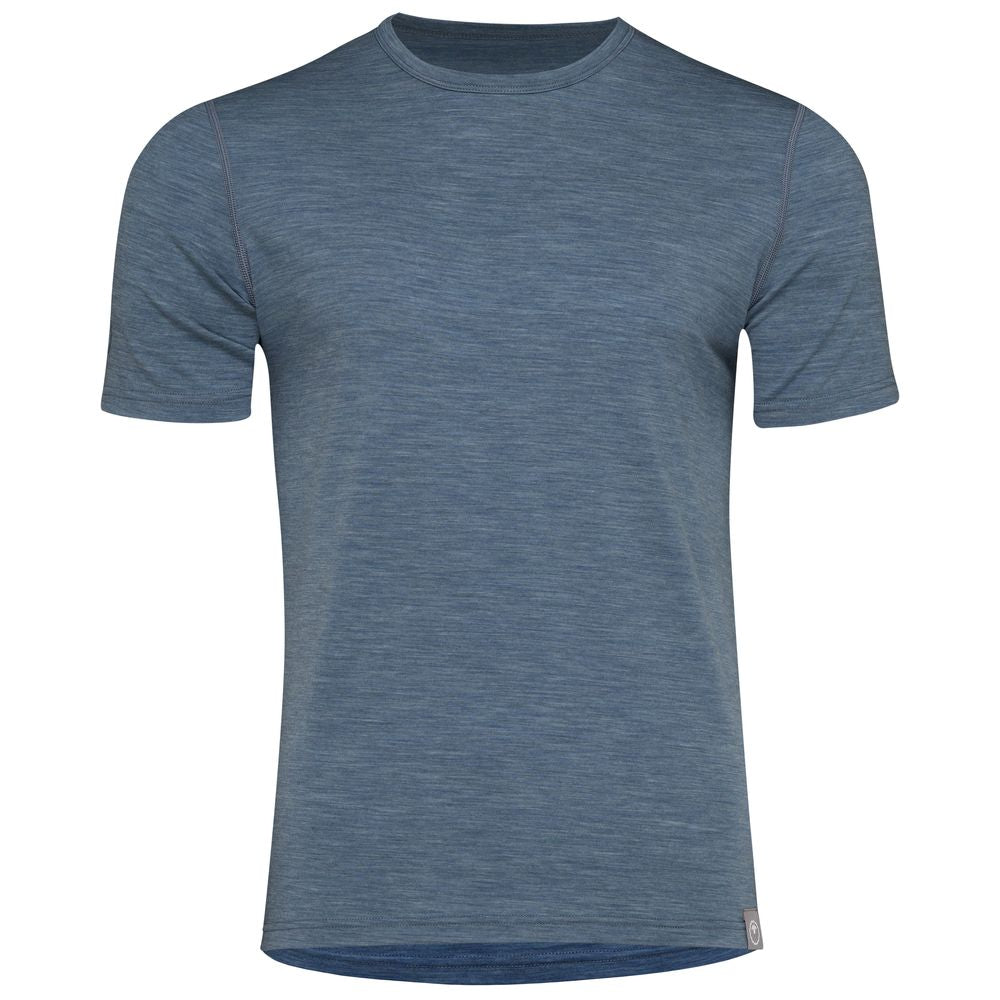 Isobaa | Mens Merino Blend 160 PJ T-Shirt (Ocean Melange) | Our superfine Merino blend T-shirt.