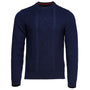 Mens Merino Cable Sweater (Navy)