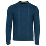 Mens Merino Cable Sweater (Petrol)