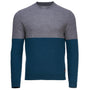 Mens Merino Honeycomb Sweater (Petrol/Charcoal)