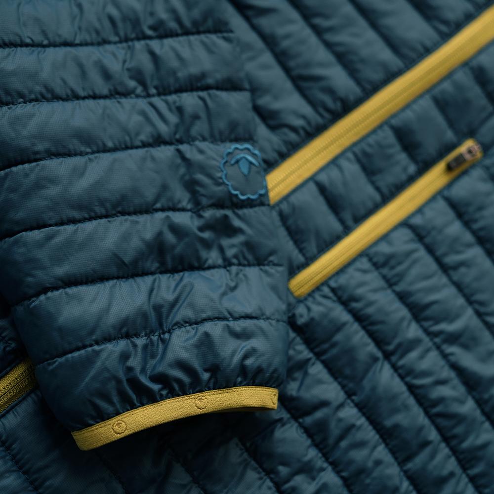 Isobaa Mens Merino Wool Insulated Jacket (Petrol/Lime)