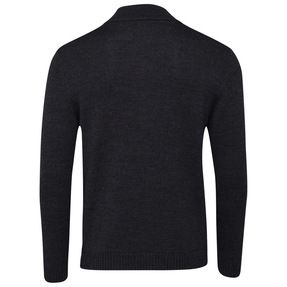 Isobaa | Mens Merino Zip Sweater (Black) | Discover exceptional warmth, comfort, and everyday versatility with our extrafine Merino wool sweater.