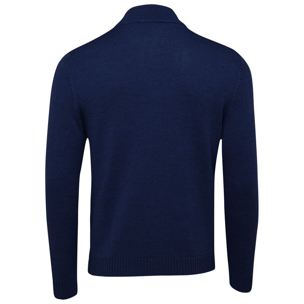 Isobaa | Mens Merino Zip Sweater (Navy) | Discover exceptional warmth, comfort, and everyday versatility with our extrafine Merino wool sweater.