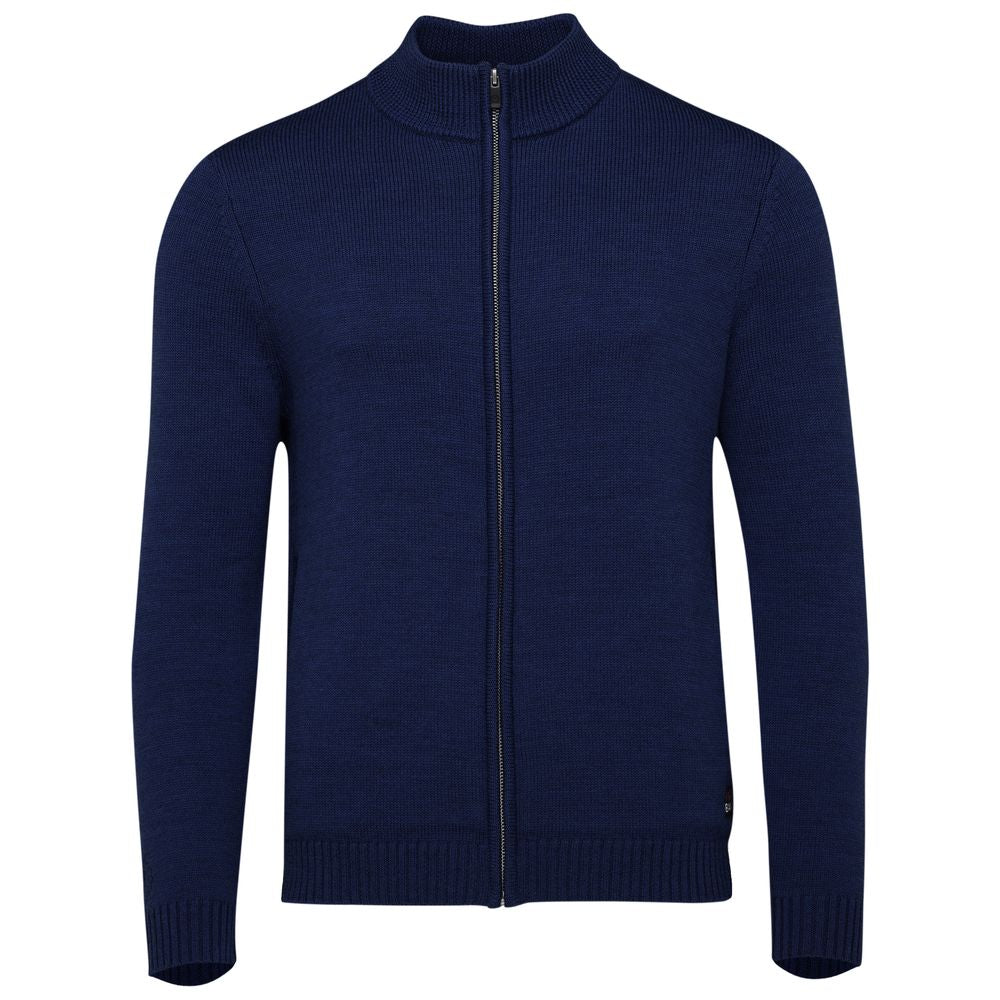 Isobaa | Mens Merino Zip Sweater (Navy) | Discover exceptional warmth, comfort, and everyday versatility with our extrafine Merino wool sweater.