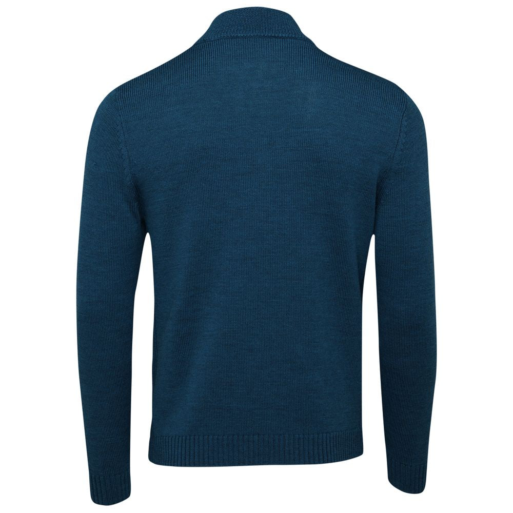 Isobaa | Mens Merino Zip Sweater (Petrol) | Discover exceptional warmth, comfort, and everyday versatility with our extrafine Merino wool sweater.