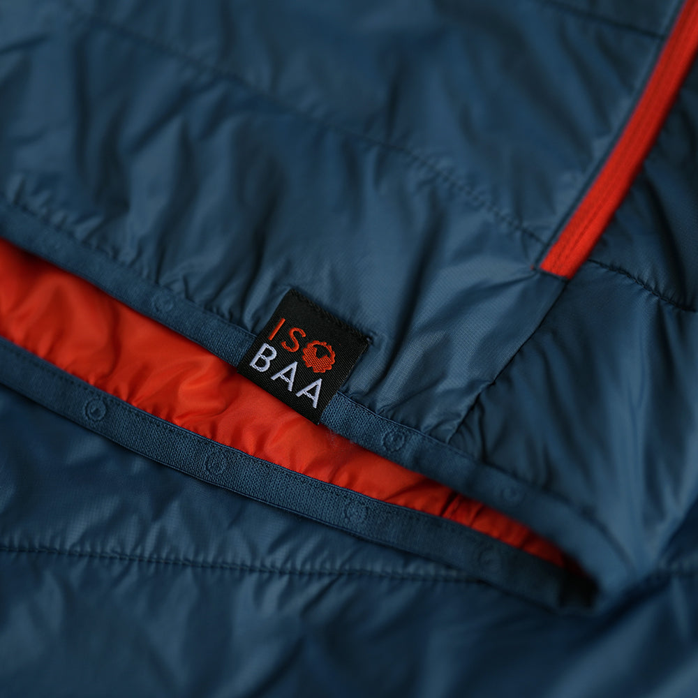 Mens Packable Insulated Jacket (Petrol/Orange) | Isobaa